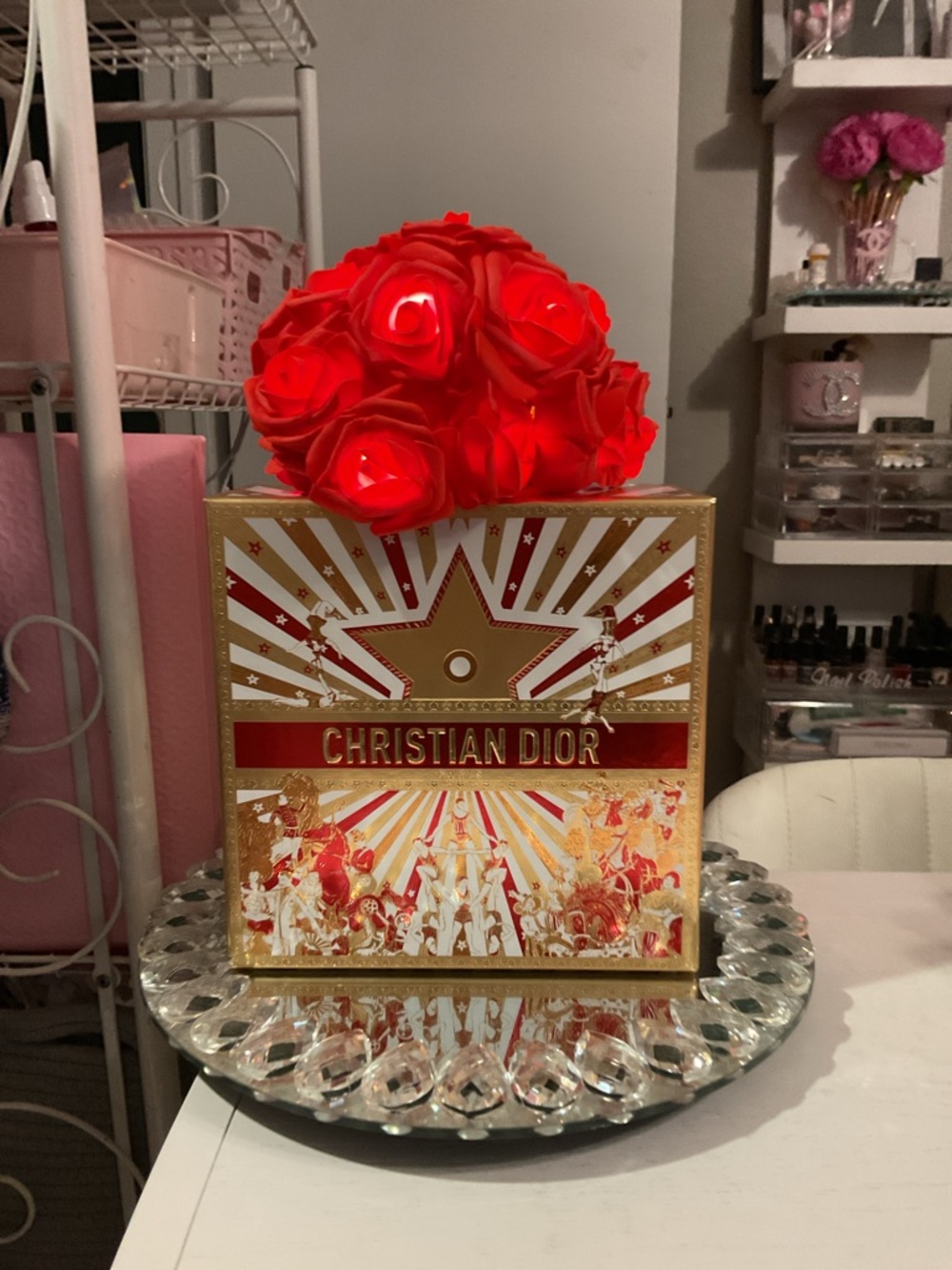 Dior Red Rose LED Floral Accent Décor - Picture 2 of 5